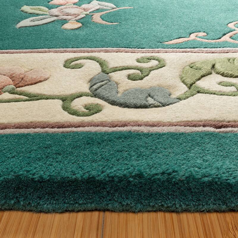 Gertmenian Oriental Estate Traditional Oriental Floral Border Metallion Hand Knot Wool Area Rug Collection