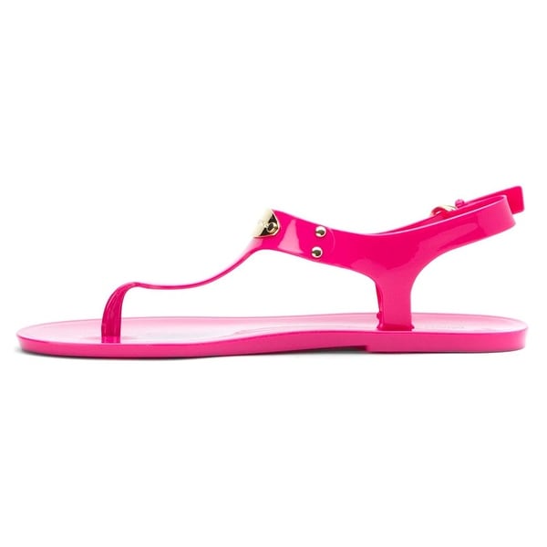 Michael Kors Womens Plate Jelly Split Toe Casual T-Strap Sandals