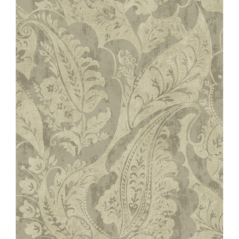 Seabrook Designs Glisten Paisley Unpasted Wallpaper