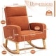 preview thumbnail 135 of 171, HOMYKA 28" Wide Rocking Chair for Nursery with Solid Wood Leg