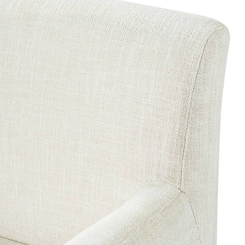 Christopher Knight Home - Elara Modern Upholstered Dining Arm Chair with Rubberwood Legs - Fabric Padded Seat