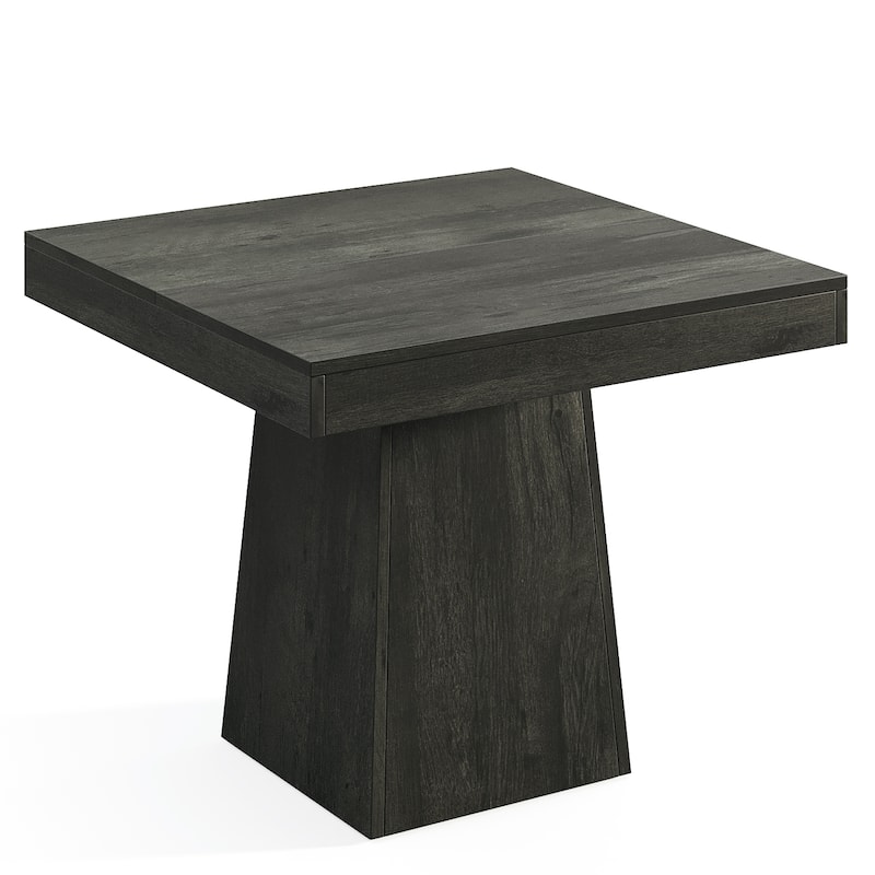31.5" Square Dining Table for 4, Small Farmhouse Kitchen Table with Thick Wood Top and Sturdy Pedestal Base(Table only)