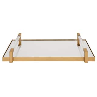 Uttermost Deki Gold Mirrored Tray - 23.75"W x 3.13"H x 13.5"D