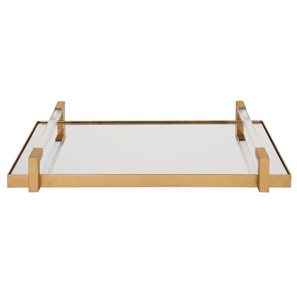 Uttermost Deki Gold Mirrored Tray - 23.75"W x 3.13"H x 13.5"D