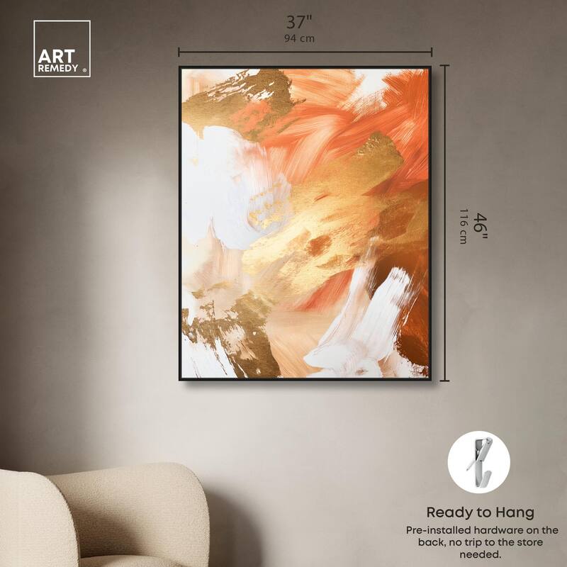 Golden Yellow Citrus Burst II Canvas by Art Remedy