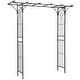 preview thumbnail 10 of 8, Outsunny 82” Decorative Metal Garden Trellis Arch with Durable Steel Tubing & Elegant Scrollwork, Perfect for Weddings