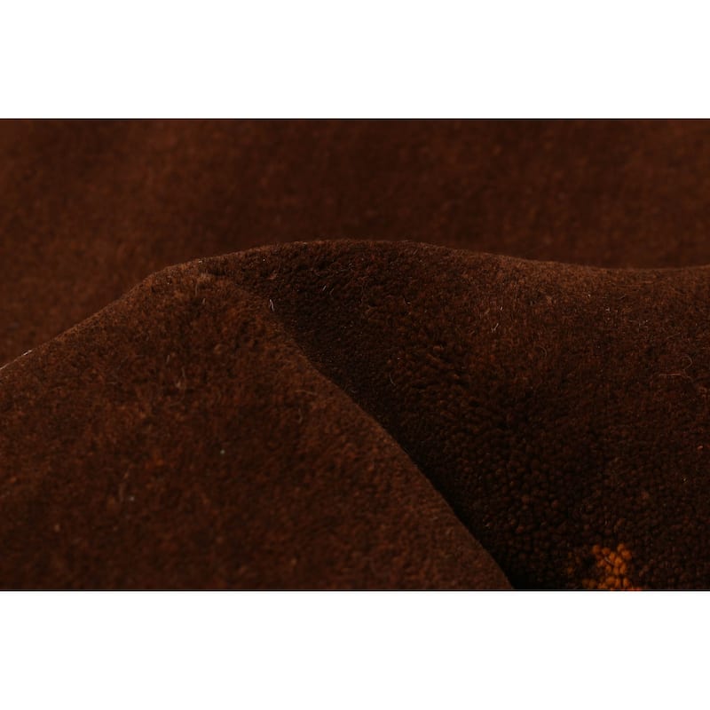 Kashkuli Gabbeh Brown Rug 2'9" x 11'0" - 2'9 x 11'0