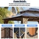 preview thumbnail 79 of 133, EROMMY Hardtop Gazebo,Outdoor Pergola with Double Roof & Netting & Curtains,Heavy Duty Canopy for Patio, Backyard, Pool party