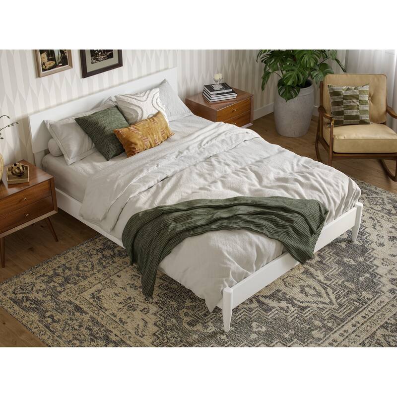 Aria Solid Wood Modern Low Profile Platform Bed