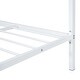 preview thumbnail 12 of 12, Twin Metal Platform Bed with Two Drawers, House-Shaped Headboard Design, Non-Noise Bedroom Low Bed Frame W/Support Slats, White