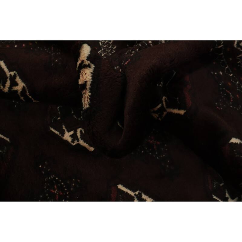 Hand Knotted Oriental 100% Wool Carpet Traditional All-Over Red Turkoman Area Rug - 12' 0'' X 7' 6''