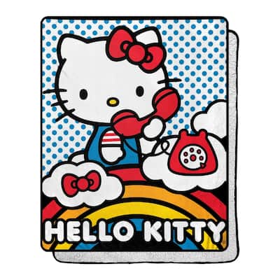 Sanrio Hello Kitty Silk Touch Sherpa Throw Blanket