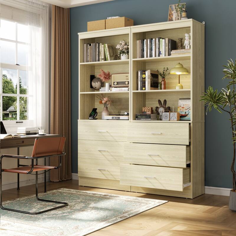 23.6" W Closet System with 3 Wooden Drawers and Storage Shelves, 2FT Sturdy Walk-in Organizer Storage Unit
