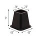 Honey-Can-Do Set of 4 Square Black Plastic 6