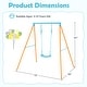 preview thumbnail 5 of 16, Gymax Toddler Swing Heavy Duty Metal Swing Set w/ A Frame Adjustable