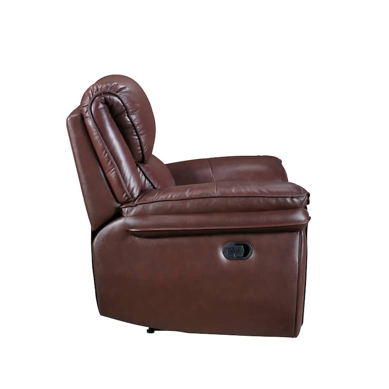 Palermo Leather Match Manual Double Reclining Sofa