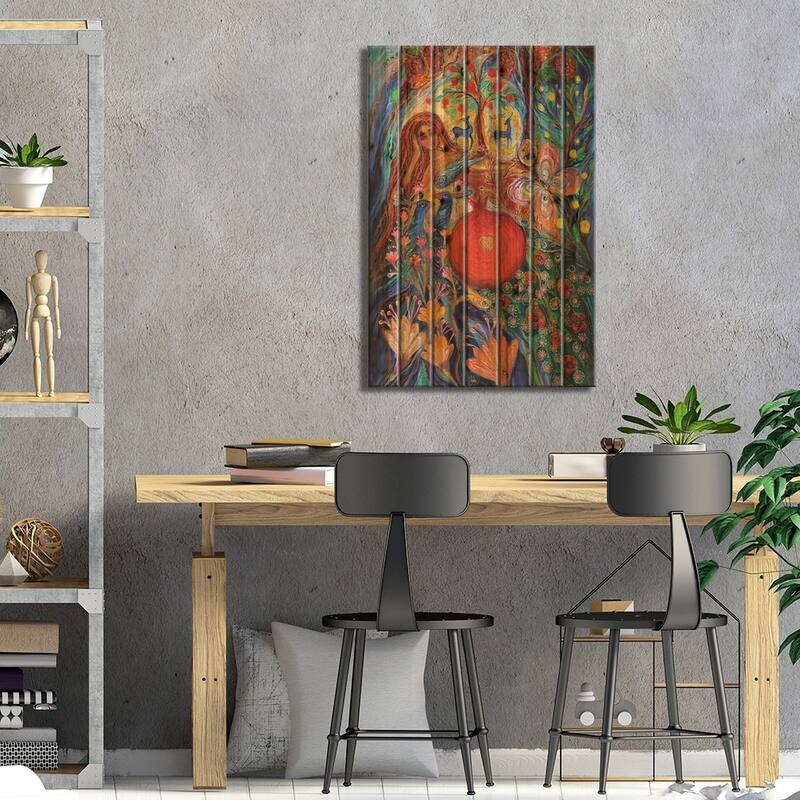 The Tales Of One Thousand And One Nights Triptych I Print On Wood by Elena Kotliarker - Multi-Color