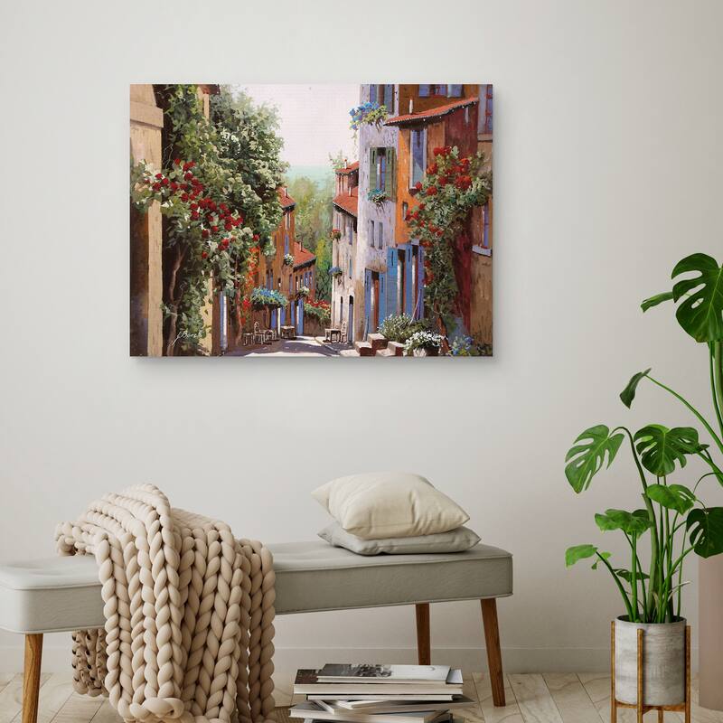 Vecchia Cagnes by Guido Borelli Canvas Art Print