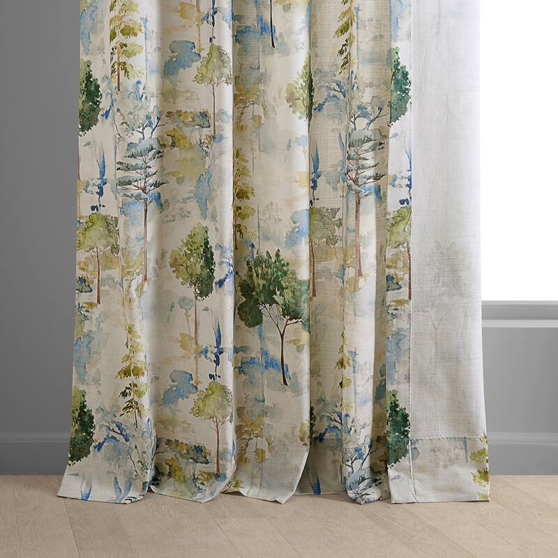 Exclusive Fabrics Textured Cotton Printed Curtains for Bedroom and Living room (1 Panel)