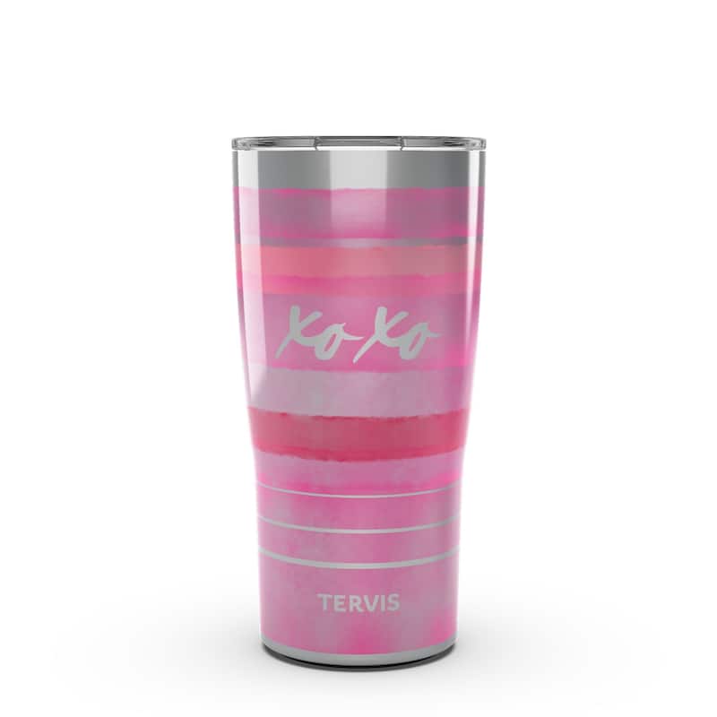 Tervis Traveler Valentine's Day XOXO Blush Triple Walled Insulated Travel Tumbler, Stainless Steel - 20oz