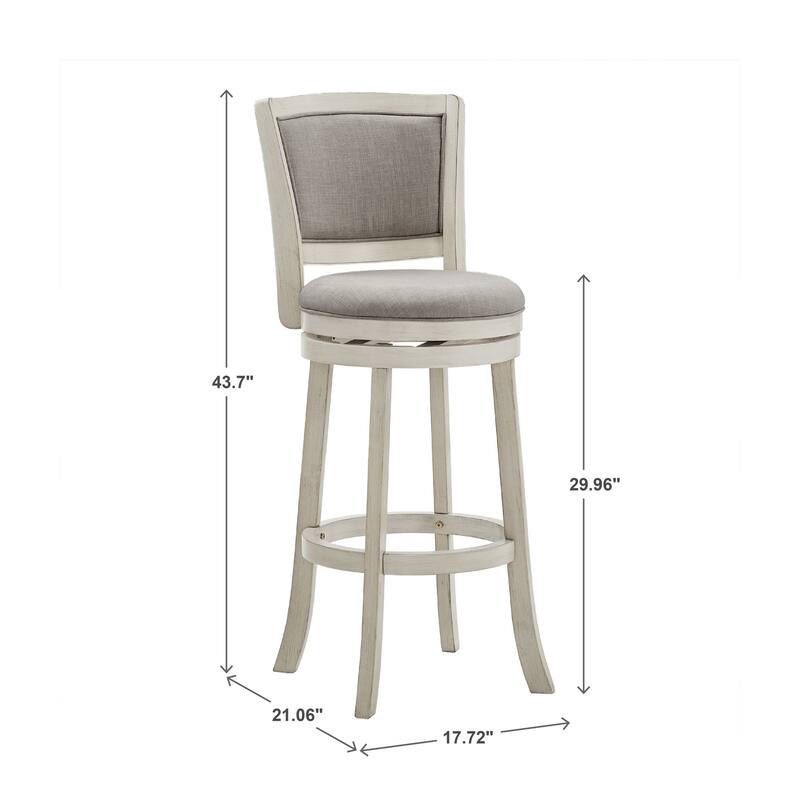 Menas Upholstered Back Swivel Stool by iNSPIRE Q Classic