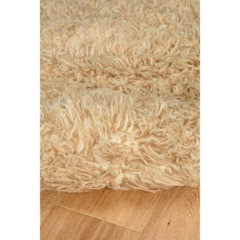 Linon Flokati Heavy Tan Rug (2' x 8') - 2'4" x 8'6" Runner