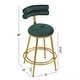 preview thumbnail 11 of 16, Christopher Knight Home - Oliver velvet 27.65-Inch Counter Stool with Iron Frame, Set of 2