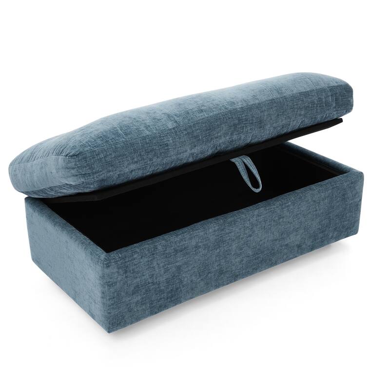 Double Recliner Chair with Adjustable Backrest, Storage Ottoman, USB Port & Phone Stand