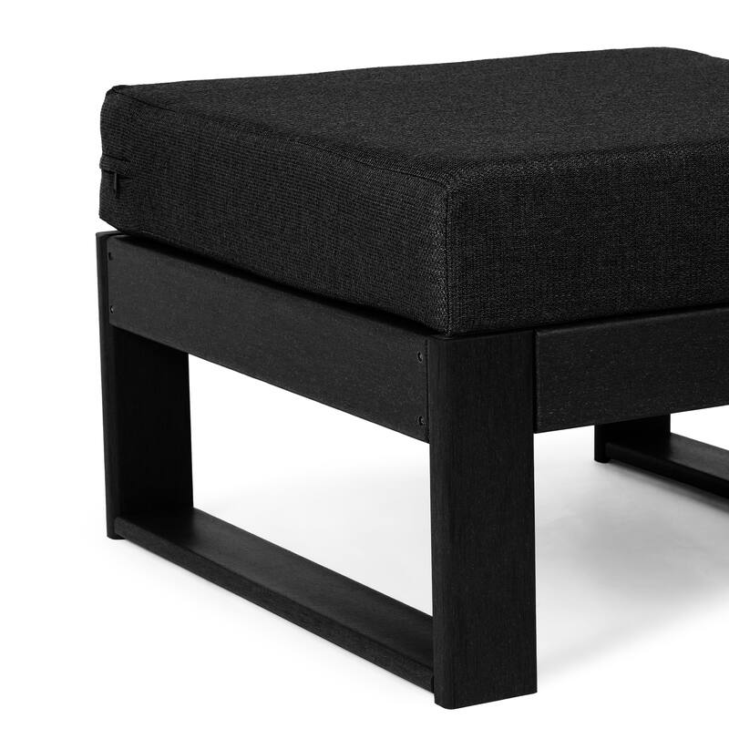 Endless Patio Deep Seating Ottoman with Black Frame