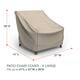 Budge StormBlock™ Mojave Black Ivory Patio Chair Cover Multiple Sizes - Extra Large - 39"H x 37"W x 41" Deep