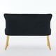 preview thumbnail 7 of 72, Velvet Double Dining Loveseat Bench, 2-Seat Tufted Bench w/Handmade Buttons, Wing Back, Gold-Plated Steel Legs, Single Pack
