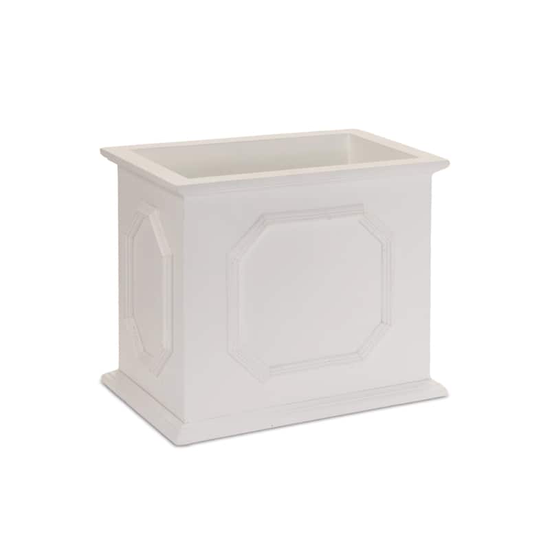 Traditional Style Box Planter - 17.75" - White - Set of 3