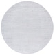 preview thumbnail 4 of 17, SAFAVIEH Whisper Ardiana Contemporary Stripe Fringe Rug 6'7" Round - Grey/Ivory - Round