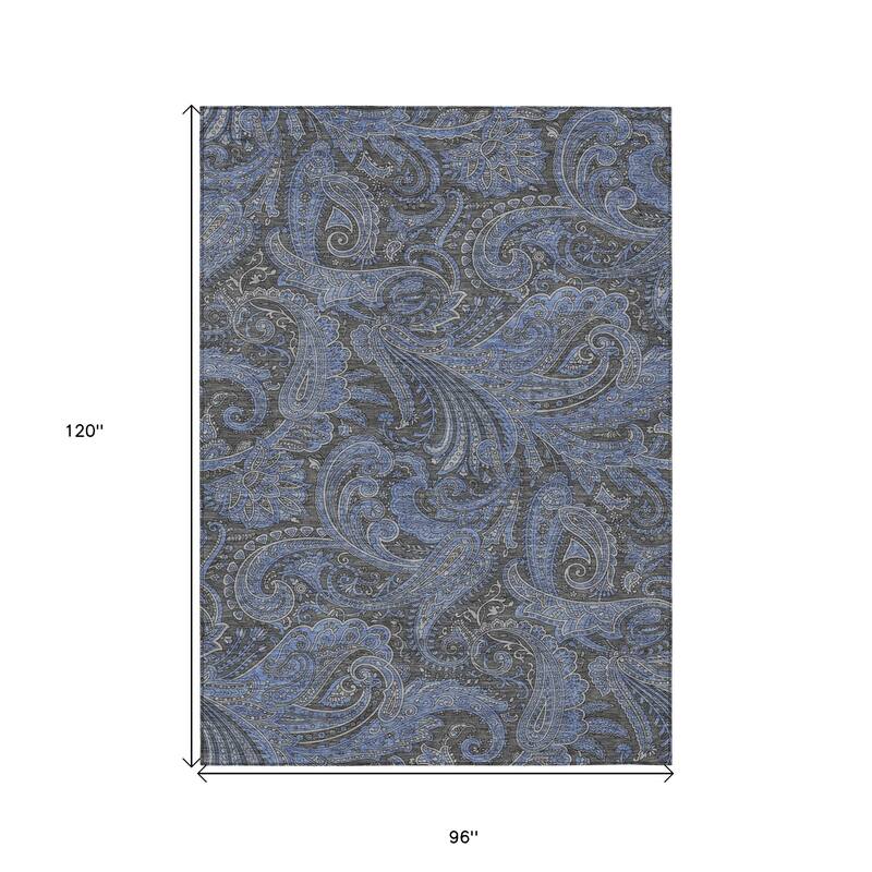 HomeRoots Paisley Transitional Rectangle Outdoor Rug