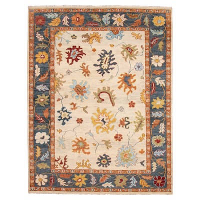 ECARPETGALLERY Hand-knotted Jules Serapi Cream Wool Rug - 9'2 x 12'2
