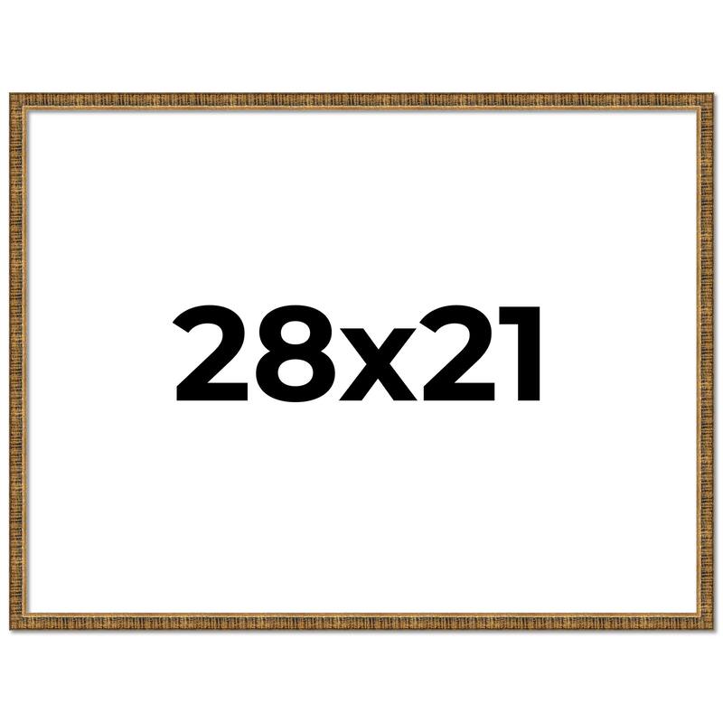 28x21 Frame Gold Kingsley Distressed Solid Wood Picture Frame Width