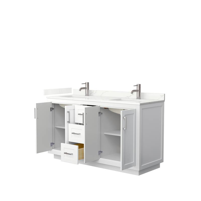 Miranda 60-inch Double Vanity, Quartz Top