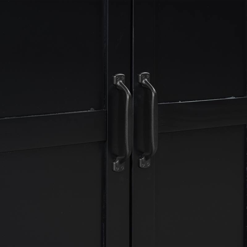 4-Door Wooden Sideboard Cabinet, Large Capacity Kitchen Buffet Cabinet, Entryway Table with Adjustable Shelves