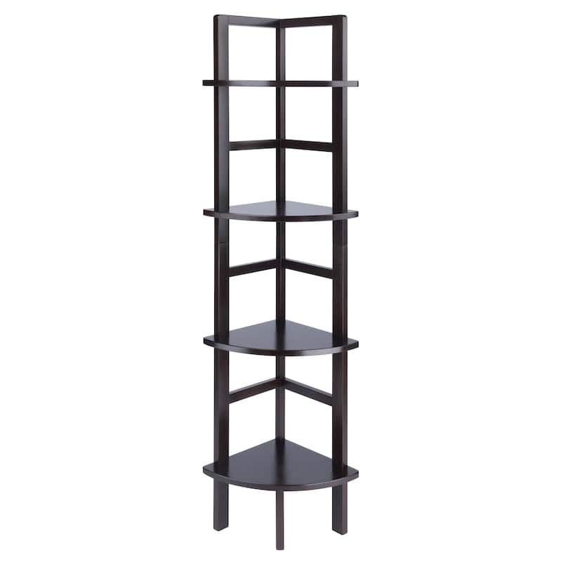 Aiden Corner Baker's Rack, Coffee - 13.86 x 13.86 x 63.58 inches