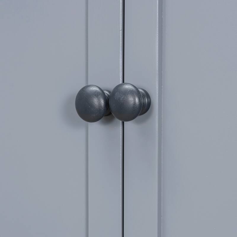 Roomfitters Kitchen Pantry Organizers and Storage Kitchen Cabinet, Hutch with Microwave Stand, 4 Drawers, Spice Racks