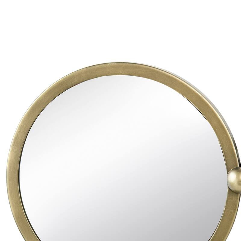 Circles Metal Framed Square Wall Mirror - 27.25" - Gold