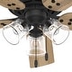 preview thumbnail 10 of 15, Hunter 52" Shady Grove Ceiling Fan with LED Light Kit/ Pull Chain, Standard or Flush Mount - Casual, Transitional