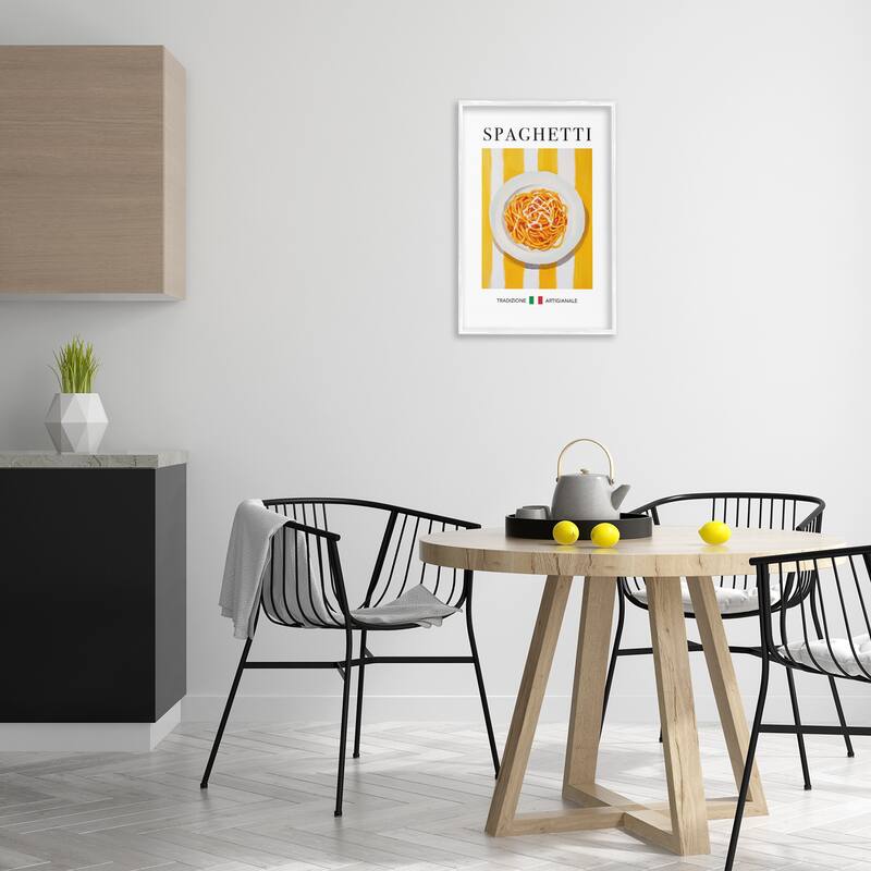 Stupell Traditional Spaghetti Pasta Framed Giclee Art Design By Andreas Magnusson