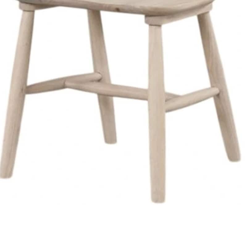 Baylee Side Dining Chair Set of 2, Spindle Back, Tapered Legs, White Oak Wood