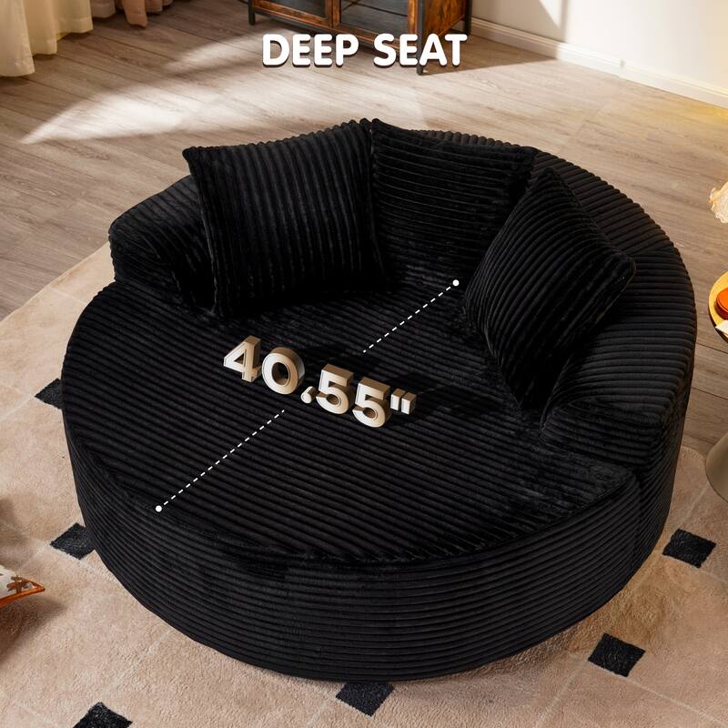 OVIOS Indoor Circular Plush&Fluffy Lazy Sofa