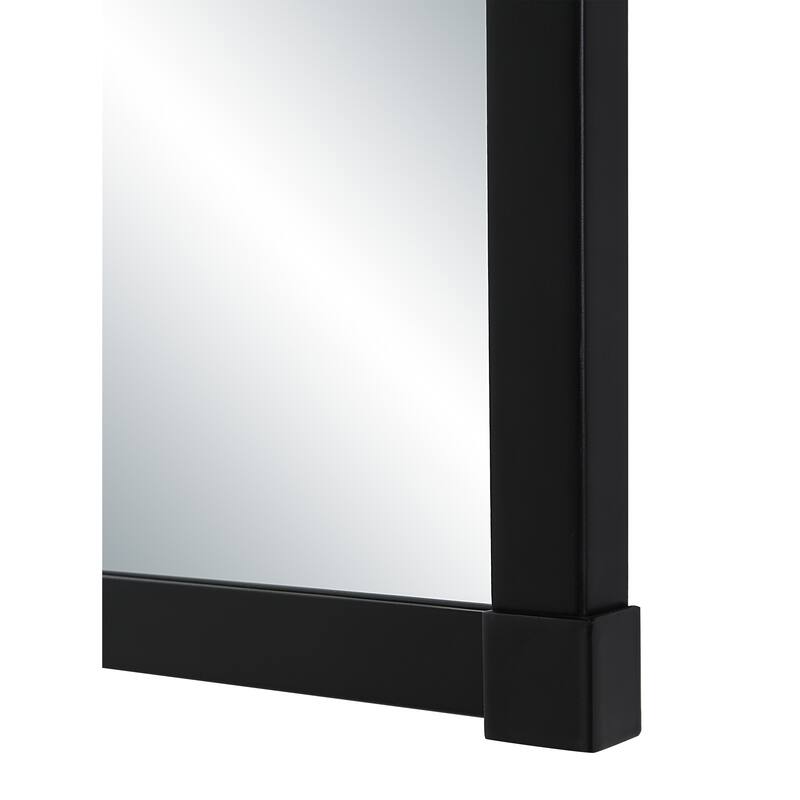Renwil Kauri 35" H x 22" W Wall Mirror, Black