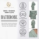 preview thumbnail 62 of 76, 100% Cotton Soft Terry Adult Unisex Lightweight Bathrobe by Superior