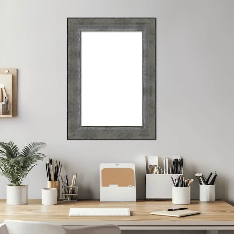 Amanti Art Forged Pewter Framed Dry Erase Magnetic Board