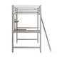 preview thumbnail 5 of 10, Twin Size Loft Bed with Built-in Desk and Shelf, Sturdy Metal & MDF Frame