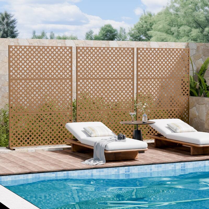 Outdoor Rectangle Privacy Screens Metal Screen Fence Panel